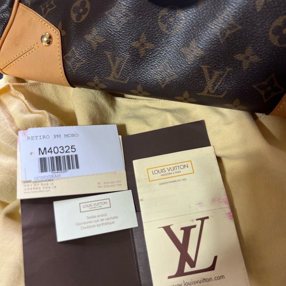 π W/RECEIPT π RETIRO PM ZIPPER CLOSURE LOUIS VUTTON - Picture 3 of 15